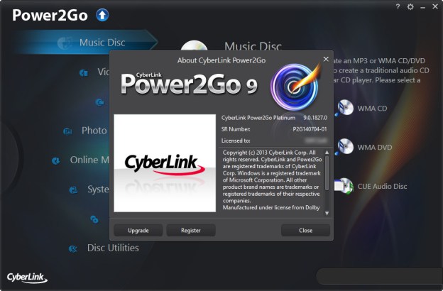 CyberLink Power2Go Platinum 9.0.1827.0