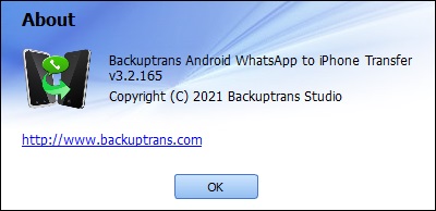 BackupTrans Android iPhone WhatsApp Transfer key