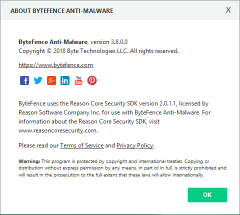 activate bytefence pro to remove these risks and stay secured.activate bytefence