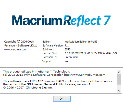 macrium reflect лицензионный ключ