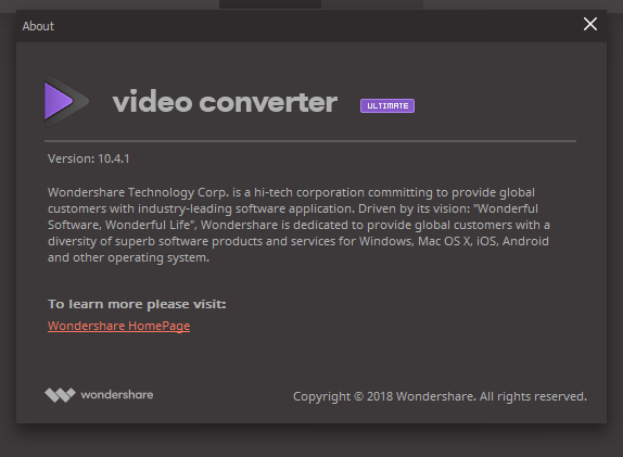wondershare video converter ultimate лицензионный ключ