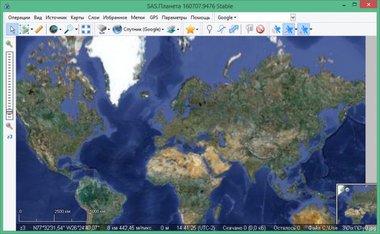 Sas planet как сохранить карту в высоком разрешении