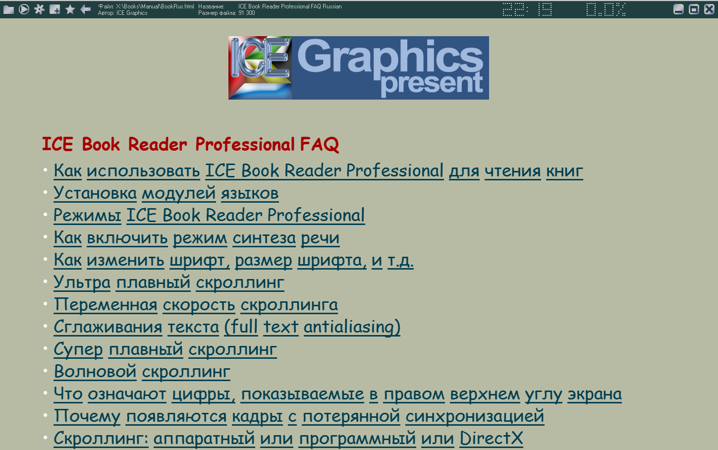 ice book reader professional