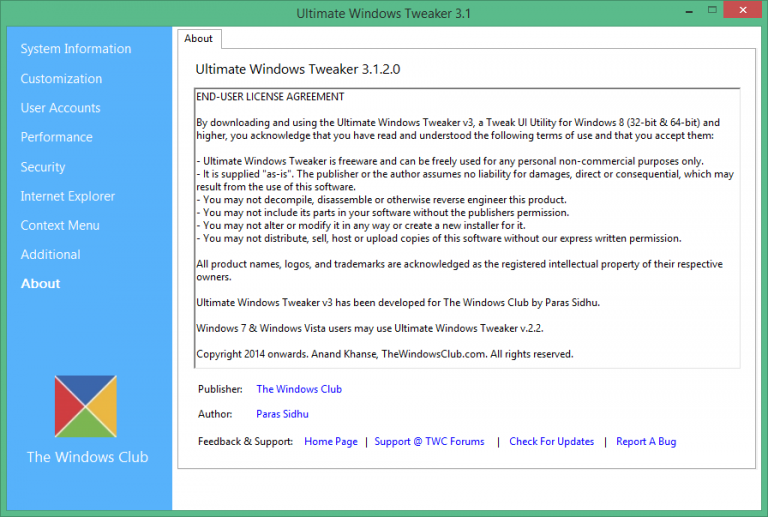 free for mac instal Ultimate Windows Tweaker 5.1