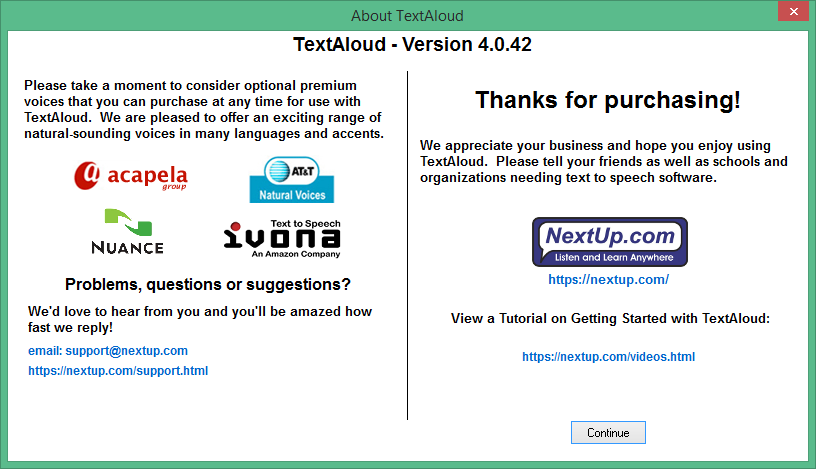 NextUp TextAloud 4.0.72 download the last version for ios