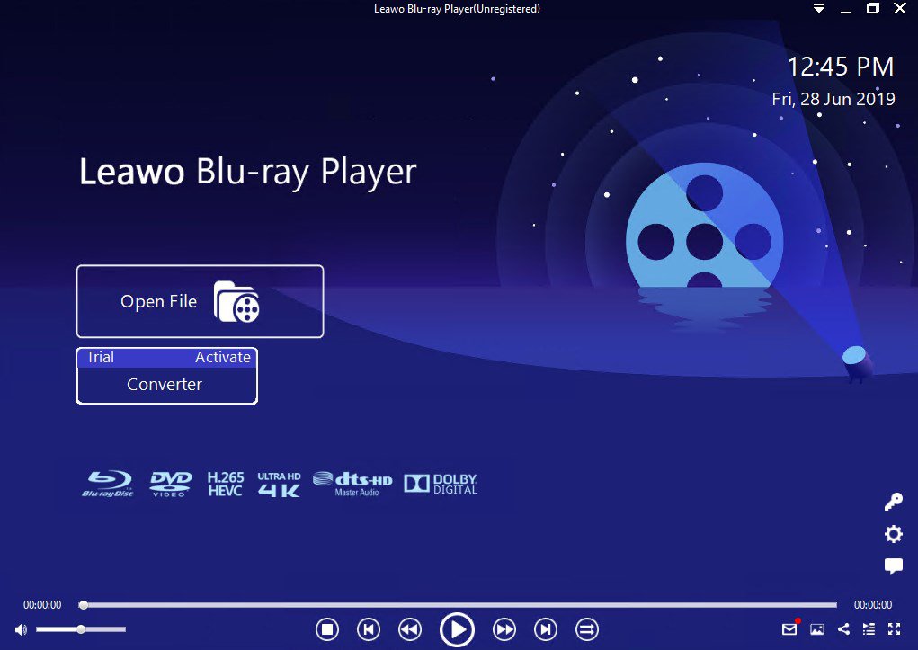 leawo blu ray player plays dvd