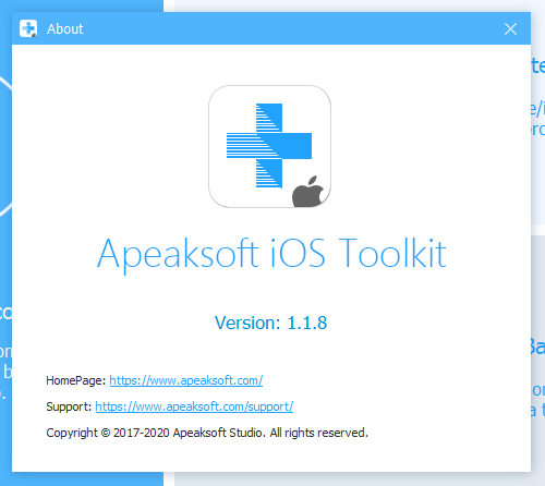 Apeaksoft iOS Toolkit код активации