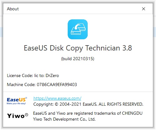 instaling EaseUS Disk Copy 5.5.20230614