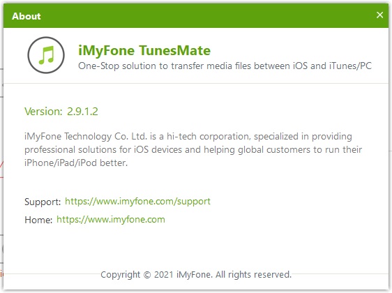 iMyFone TunesMate код активации