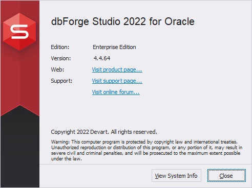 dbForge Studio for Oracle key