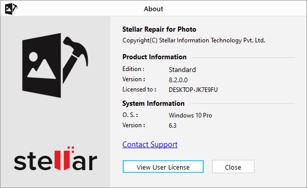 Stellar Repair for Photo key