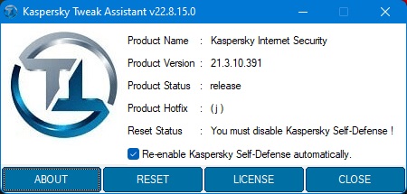 Kaspersky Tweak Assistant