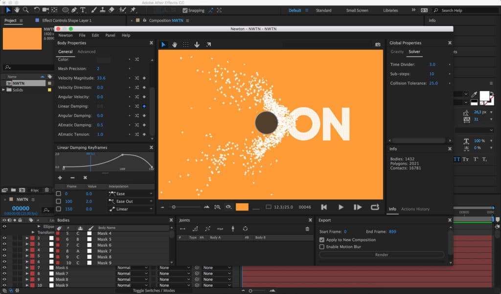 Newton for After Effects